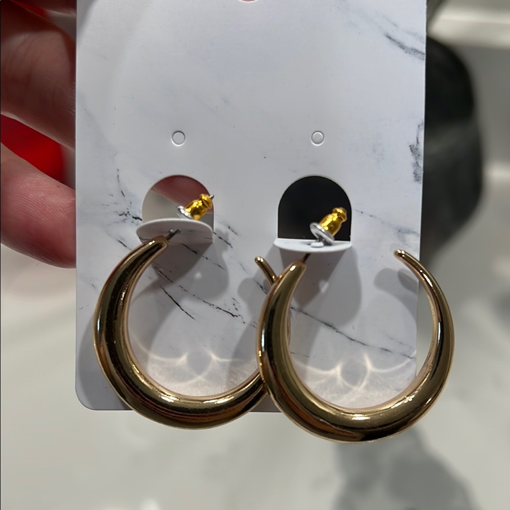 Elegant Gold Hoop Earrings- from VICI